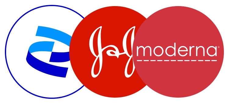 Logos of Pfizer, JNJ, and MRNA displayed in overlapping circles..jpg