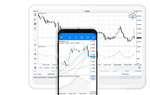 API technology for customised trading